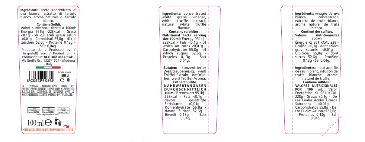 acetaia-malpighi-condimento-bianco-al-tartufo-bianco-100-ml-senza-caramello image 2