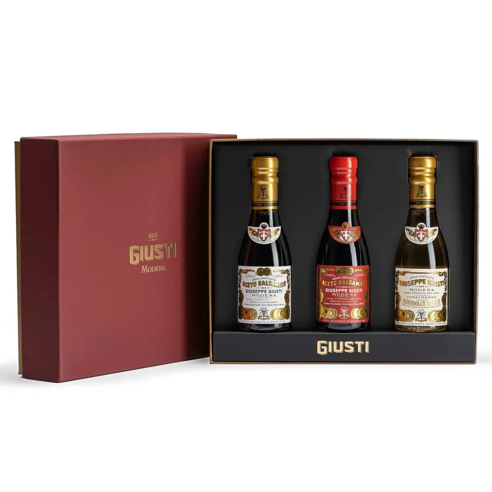 giusti-tris-2-3-medaglie-d-oro-e-agrodolce-bianco-aceto-balsamico-di-modena-igp- image 1