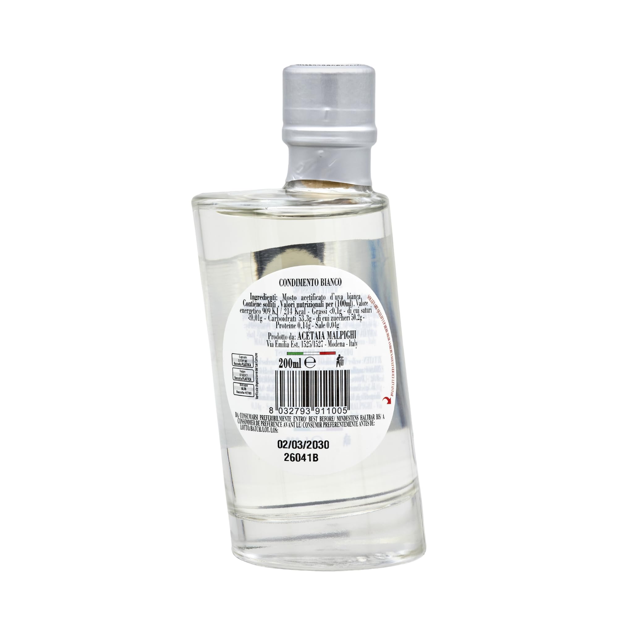 acetaia-malpighi-prelibato-condimento-bianco-5-anni-in-frassino-200-ml image 2