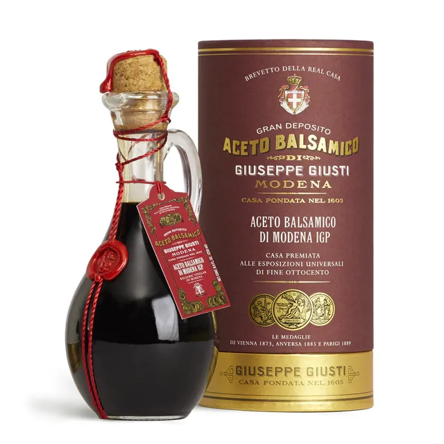 giusti-3-medaglie-d-oro-aceto-balsamico-di-modena-igp-anforina-con-cappelliera image 1