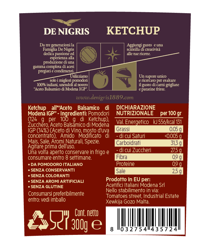 de-nigris-1889-ketchup-gourmet-con-balsamico-igp image 2