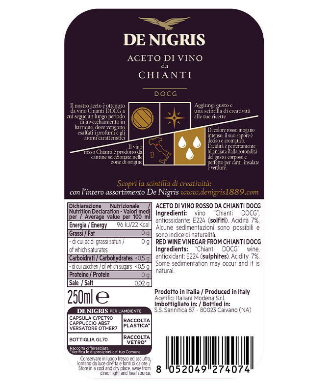 de-nigris-1889-single-vineyards-aceto-di-vino-rosso-da-chianti image 2