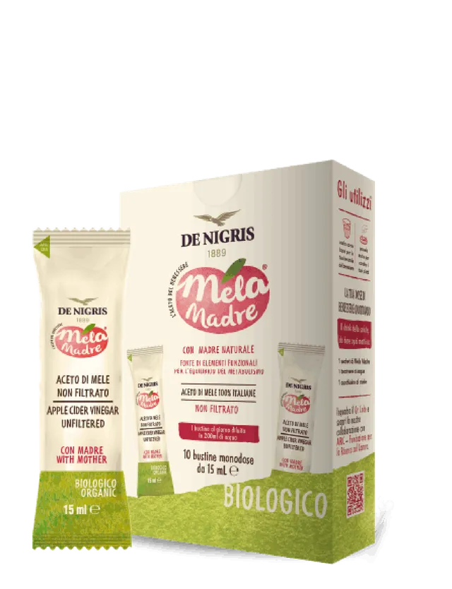 de-nigris-1889-melamadre-bustine-monodose-aceto-di-mele-biologico image 1