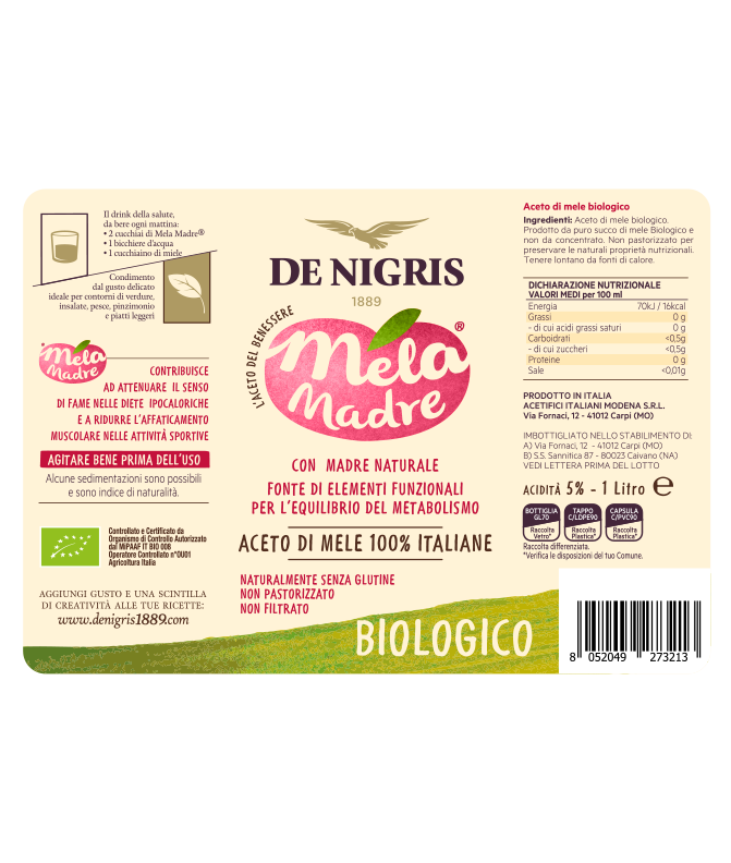 de-nigris-1889-melamadre-aceto-di-mele-biologico-1-litro image 2