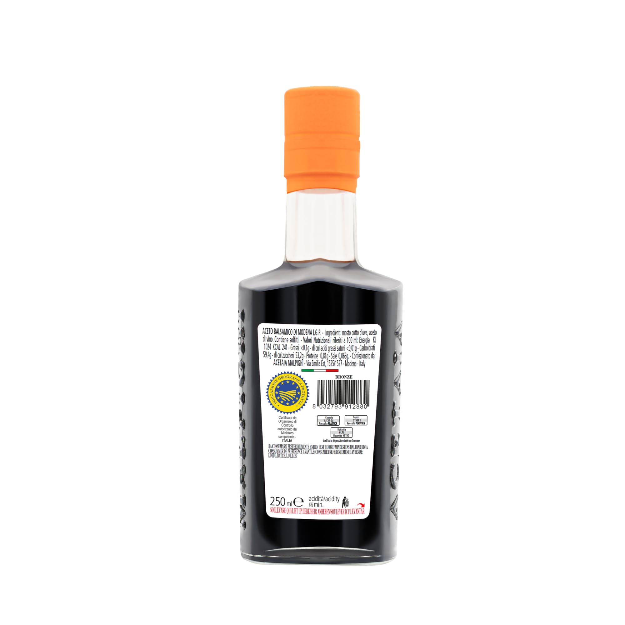 acetaia-malpighi-aceto-balsamico-di-modena-igp-bronzo-250-ml-senza-caramello image 2