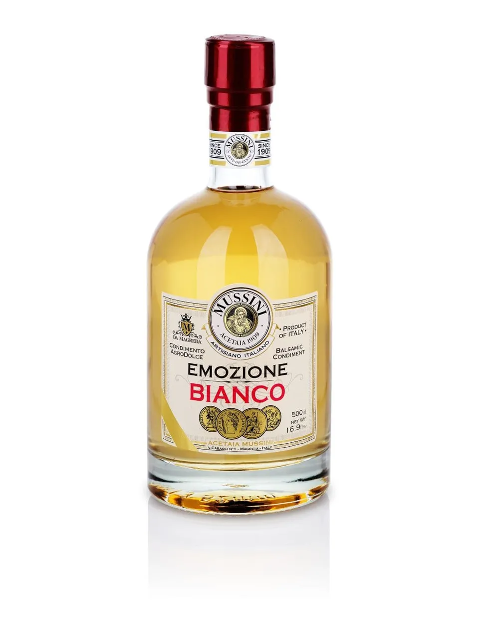 mussini-emozione-bianco-4-medaglie-500-ml-condimento-agrodolce-bianco image 1