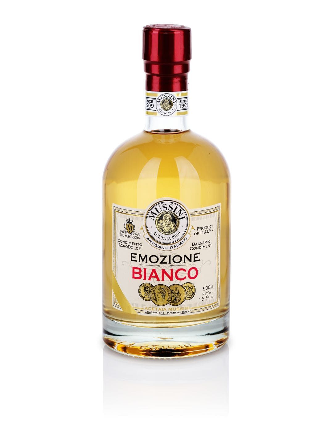 mussini-emozione-bianco-4-medaglie-500-ml-condimento-agrodolce-bianco image 1